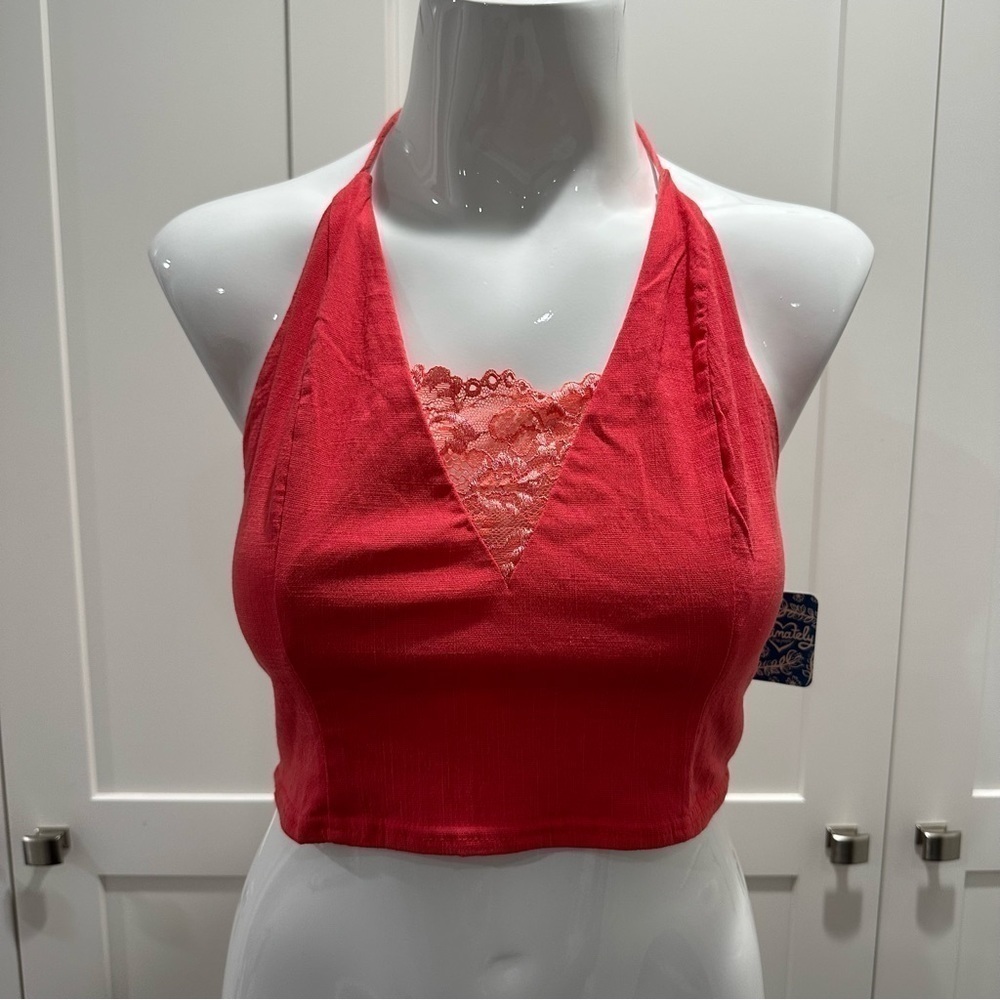 Free People Century Brami in Strawberry Size Large - Picture 5 of 6